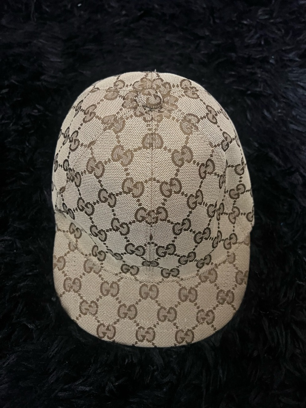 Gucci Beige and Brown Monogram Kids Cap